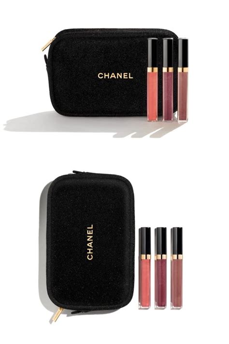 chanel lipstick and perfume set|Chanel mademoiselle christmas gift set.